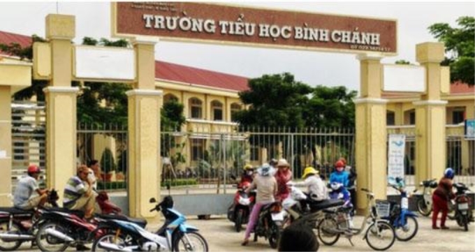 Trường Tiểu học Bình Chánh, nơi xảy ra vụ việc. Ảnh Internet